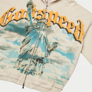 Chrome Liberty Zip Hoodie V2 (Bone)