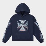 Chrome Motto Hoodie (Navy Wash)
