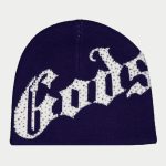 Og Logo Studded Beanie (Navy/White)