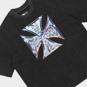 Chrome Motto T-Shirt (Black Wash)