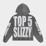 Top 5 Slizzy Vvs Hoodie (Grey Wash)