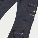Rockstar Flare Cargo Denim (Raw Blue)