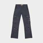 Rockstar Flare Cargo Denim (Raw Blue)