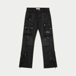 Wax Flare Premium Cargo Pants (Black)