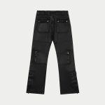 Wax Flare Premium Cargo Pants (Black)